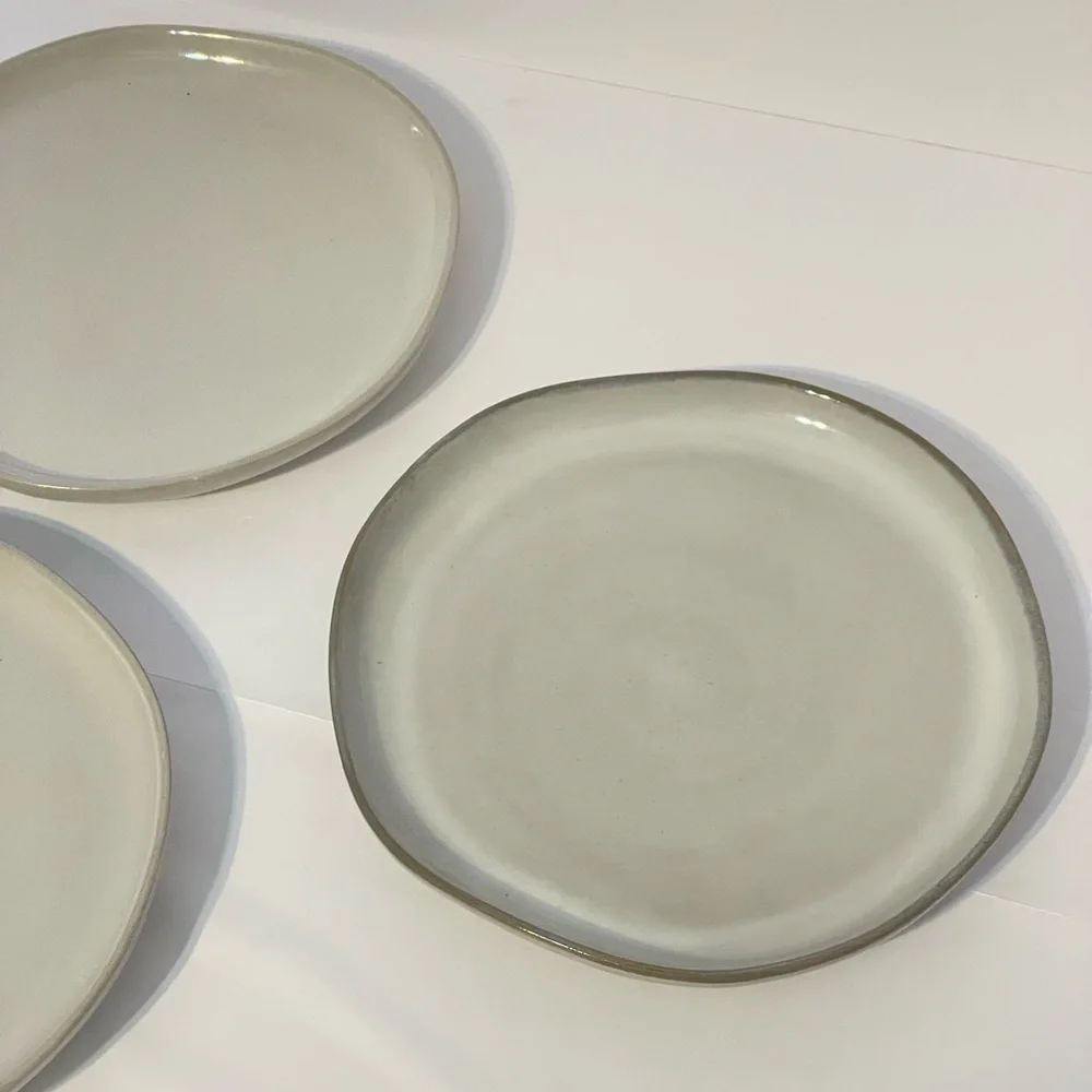 Set of (3) Hearth & Hand With MAGNOLIA  Stoneware Salad Plates EXCELLENT